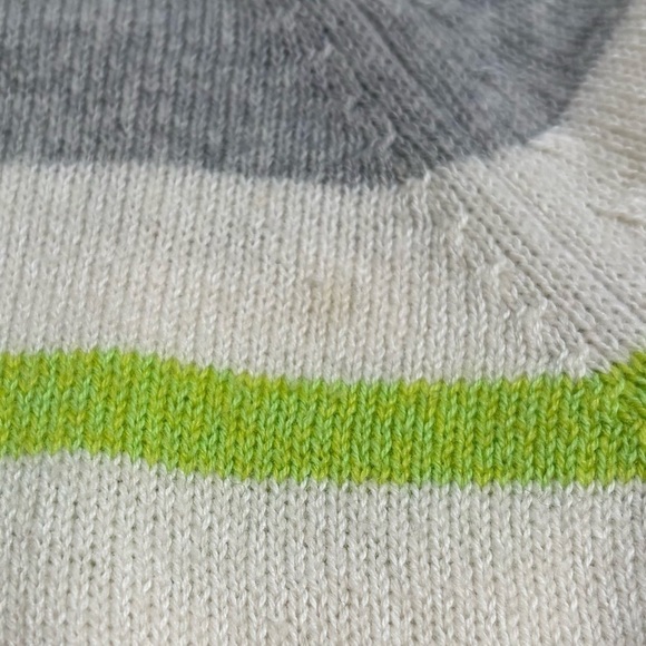 CLAUDIA NICHOLE Preppy Minimalist Striped Cashmere Cotton Crewneck Sweater XS - Picture 15 of 16